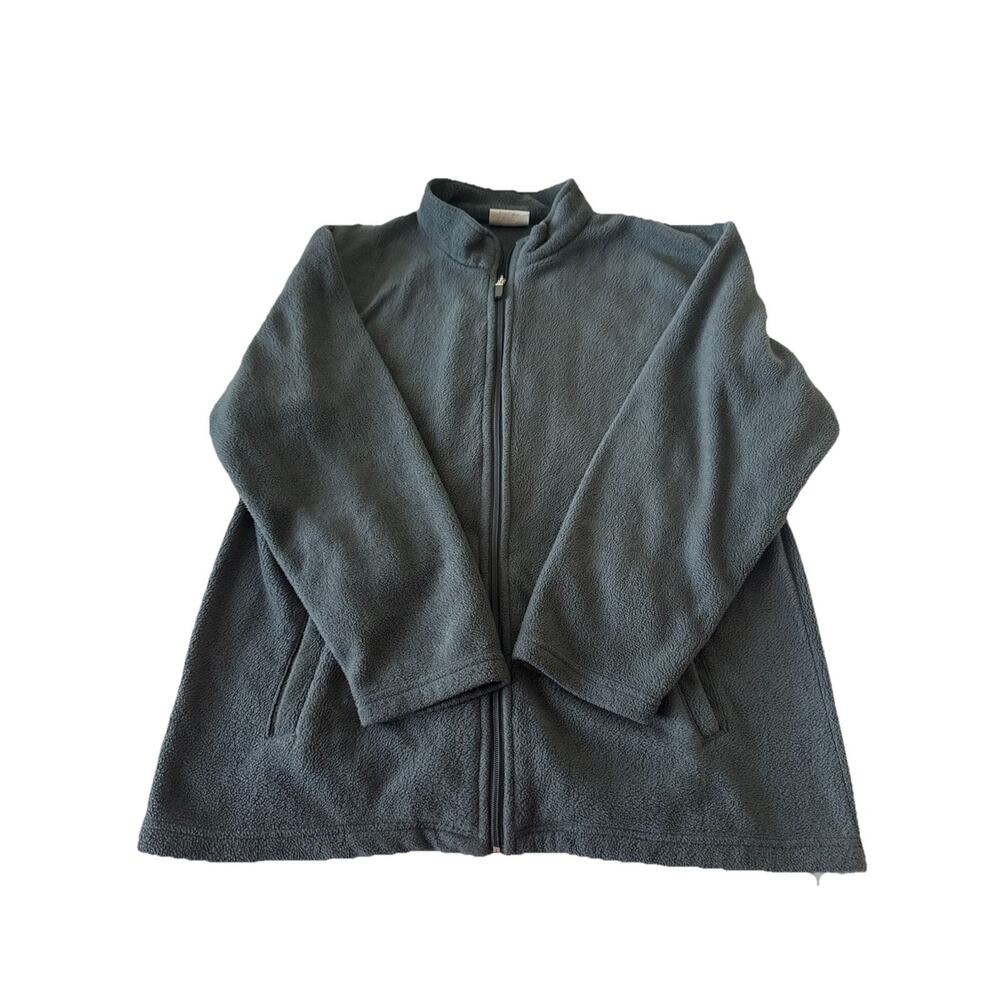 Young USA Women’s Fleece Zip Jacket Size L Dark Gray